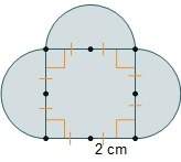 What is the area of the composite figure?  (6π + 4) cm2 (6π + 16) cm2 (12π
