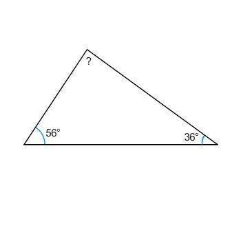 What is the measure of the missing angle?  88° 92° 9