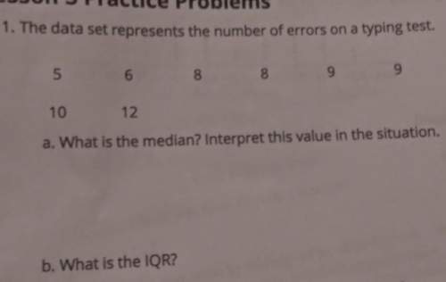 Un practice problems1. the data set represents the number of errors on a typing test10