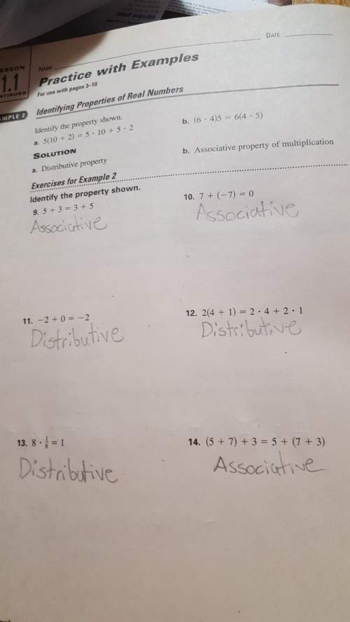 Did i answer these right? distributive and associative property.