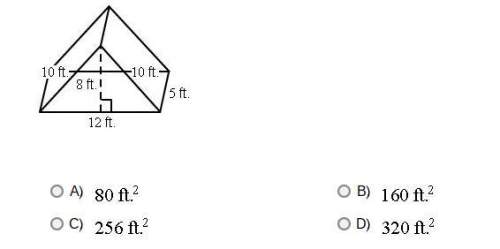 The base of this right prism is an isosceles triangle. what is the surface area of the prism?&lt;