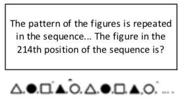 The pattern of the figures is repeated in the sequence the figure in the 214th position of the seque