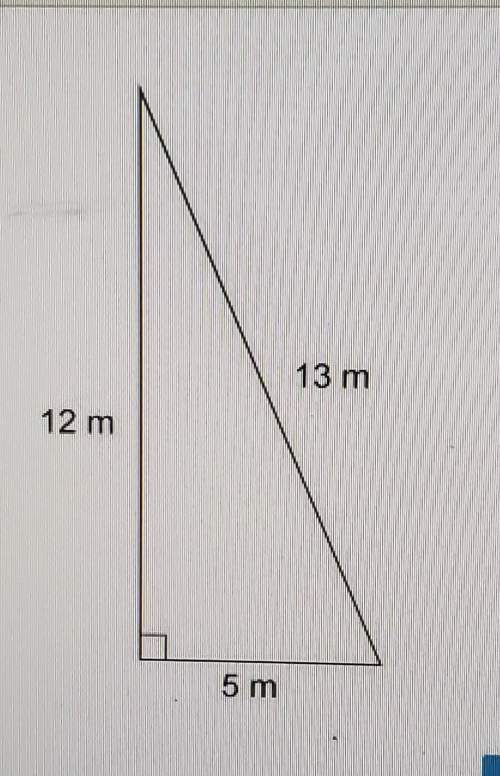 What is the area of this triangle? a. 17 mb. 30 mc. 60 m&lt;