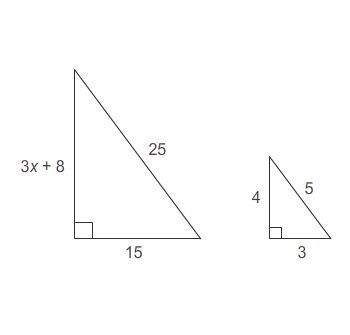The triangles are similar. what is the value of x?  enter your a