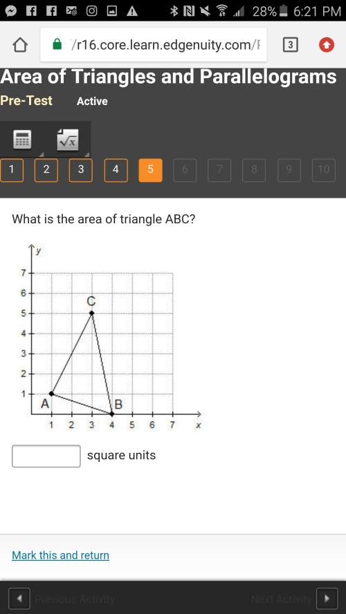 What is the area of triangle abc?
