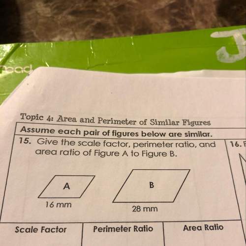 Give the scale factor, perimeter ratio, and area ratio of figure a to figure b