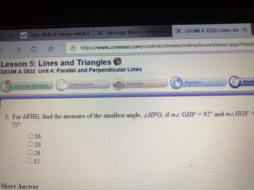 For fhg find the measure of the smallest angle