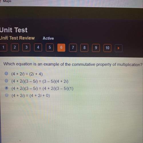 Which equation is an example of commutative property of multiplication