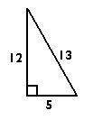 If the pythagorean theorem works for the triangle shown, which measurements would also work?