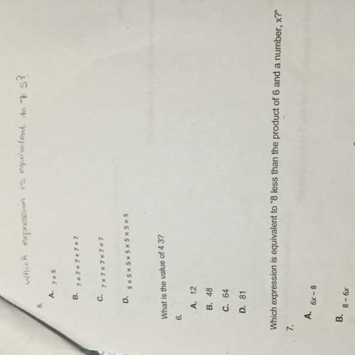 Need on 5. 6. and 7. 7.c is (6+x)-8 7.d is 8-(6+x)