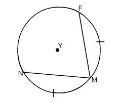 Calculate the value of x, given line segment fm = 3x and line segment mn = x + 40. a. 13