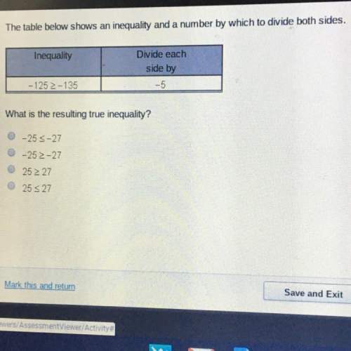 The table below shows an inequality and a number by which to divide both sides