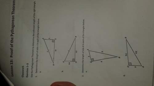 Determine the length of side c &amp; &amp; b in each of the triangles below