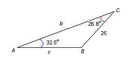 in the triangle below, b = if necessary, round your answer to two decimal places.