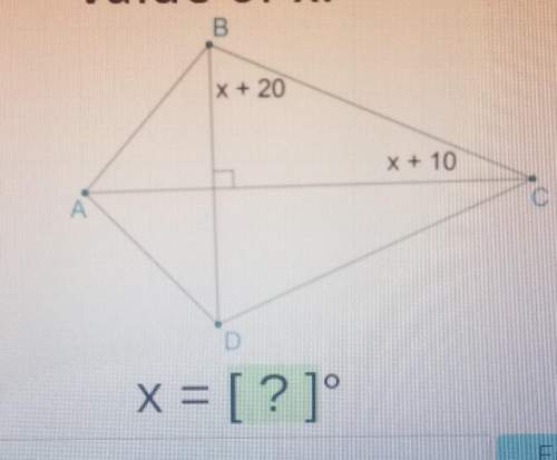 Figure abcd is a kite. find the value of x.