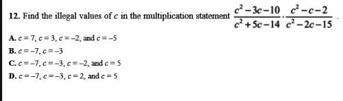Find the illegal values of c in this multiplication statement