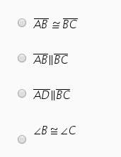 Figure abcd is a parallelogram. which of the following must be true.
