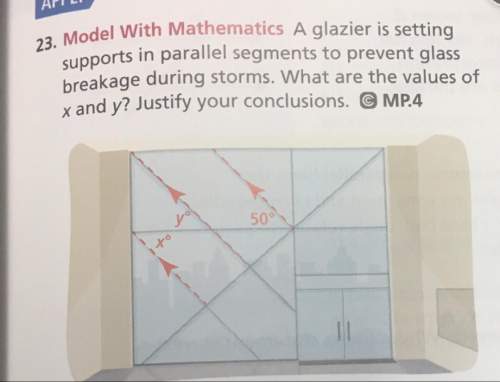 Aglazier is setting supports in parallel segments to prevent glass breakage during storms. what are