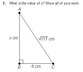 What is the value of x? show all of your work.