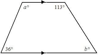 Find the values of a and b. the diagram is not drawn to scale.