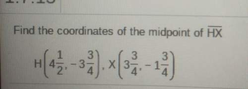 Find the coordinates of the midpoint of hx
