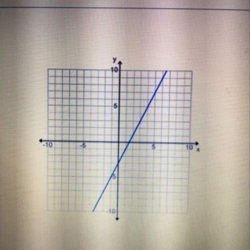 What is the equation of this line ?  a. y=2x-3 b. y= 1/2x - 3 c.