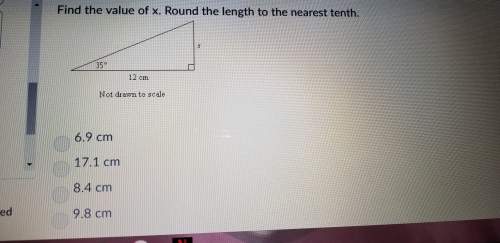 Find the value of x. round the length to the nearest tenth.