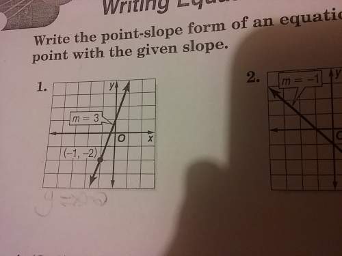 How do u write (-1,-2) m=3 in point slope-form