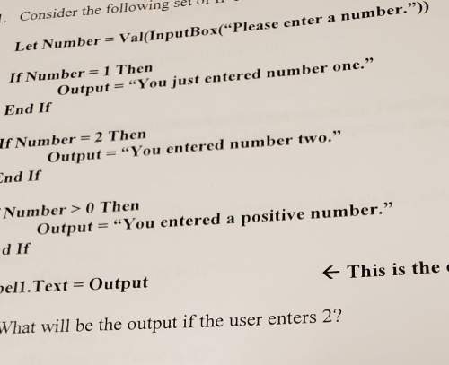 What will be the output if the user enters 2