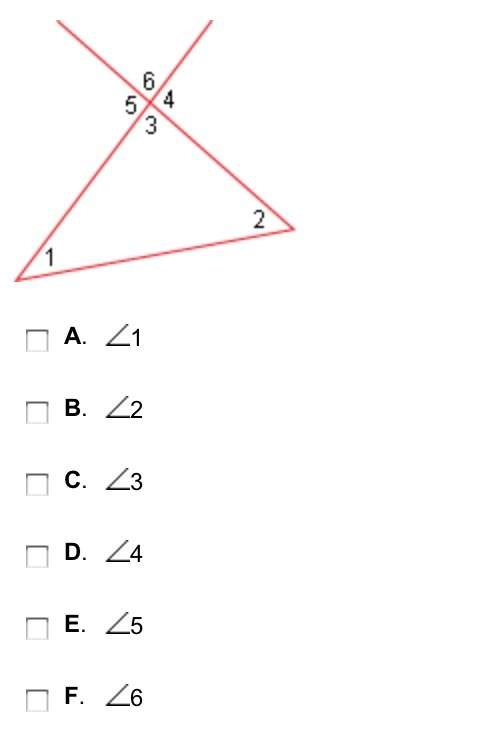 Which of the following are remote interior angles of 5? check all that apply. i think 3