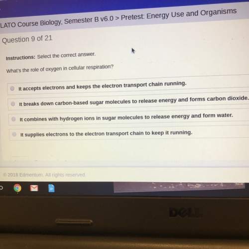 What’s the role of oxygen in cellular respiration? asap