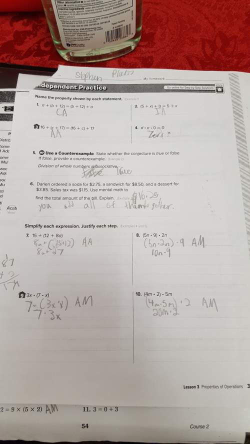 Did i get these all right if not tell me what i got wrong and the right answer