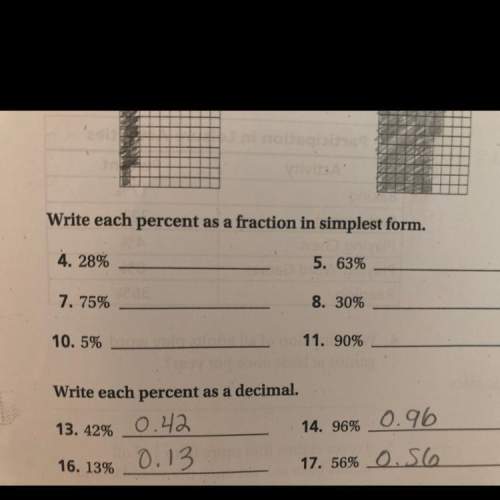 Write each percent as a fraction in simplest form