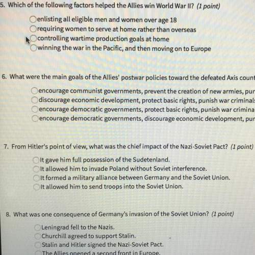 Which the following factors the allies win world war i