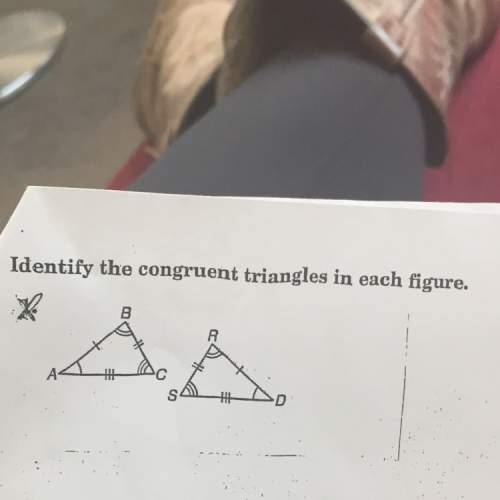 How do i identify the congruent triangles in each figure