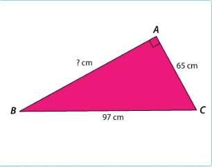 Find the length of side ab in the right triangle shown.