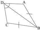The figure below shows a quadrilateral abcd with diagonal bd bisecting angle adc:  a qua