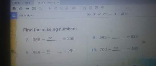 Find the missing numbers is 7 and 9 and 10 right if not what are the answers for 7 and 9 and 8 and 1