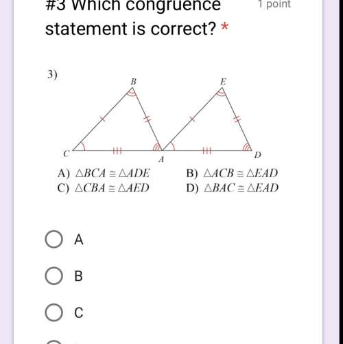 Which congruence statement is correct?