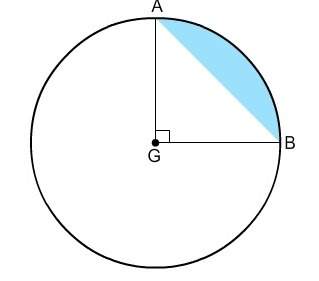 To the nearest tenth, what is the area of the shaded segment when ag = 6 ft?  a). 10.3