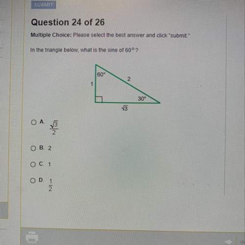 The triangle below what is the sine of 60°