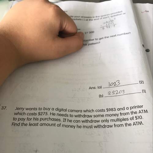 With this question and do the working