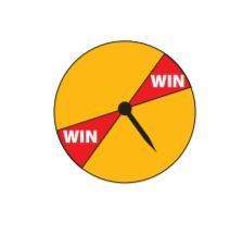 To play a game, you spin a spinner like the one shown. you win if the arrow lands in one of the area