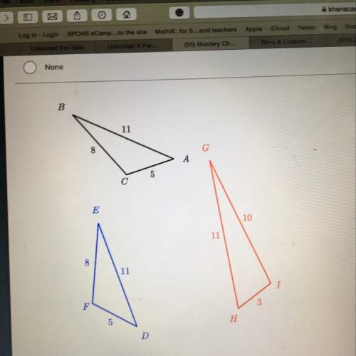 Which triangles are similar to triangle abc?  possible answers  - def  -ghi&lt;