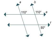 Which lines are parallel? justify your answer. a) lines a and b are parallel because th