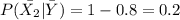 P(\bar{X_2}|\bar{Y}) = 1-0.8=0.2