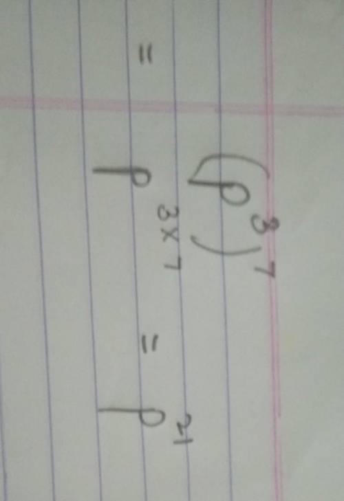 How would I solve (p^3)^7?