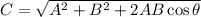 C=\sqrt{A^2+B^2+2AB\cos\theta}