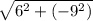 \sqrt{6^{2} +(-9^{2})  }