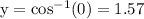 \rm y = cos^{-1}(0)=1.57